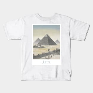 Vintage Majestic Giza Pyramids Egypt Kids T-Shirt